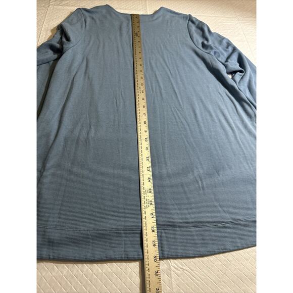 J Jill Women Top Large Blue Tunic Shirt Wearever Collection Long Sleeve NWT - Picture 10 of 10